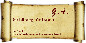Goldberg Arianna névjegykártya
